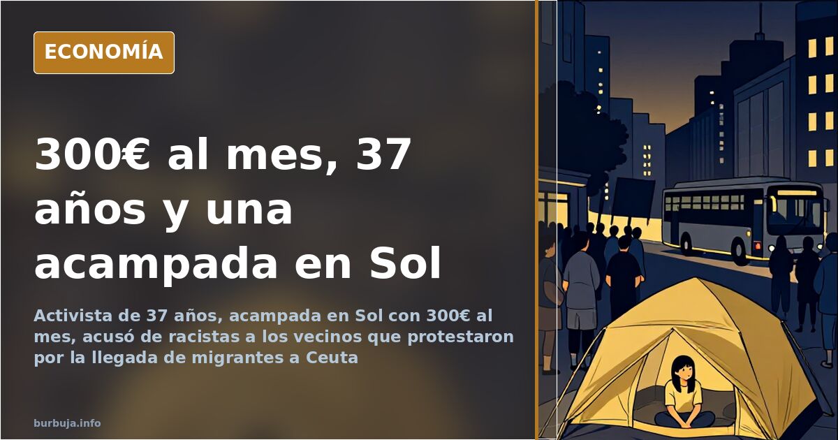 Tienda de campaña en una plaza madrileña que ilustra la acampada por el precio del alquiler y el debate sobre la precariedad