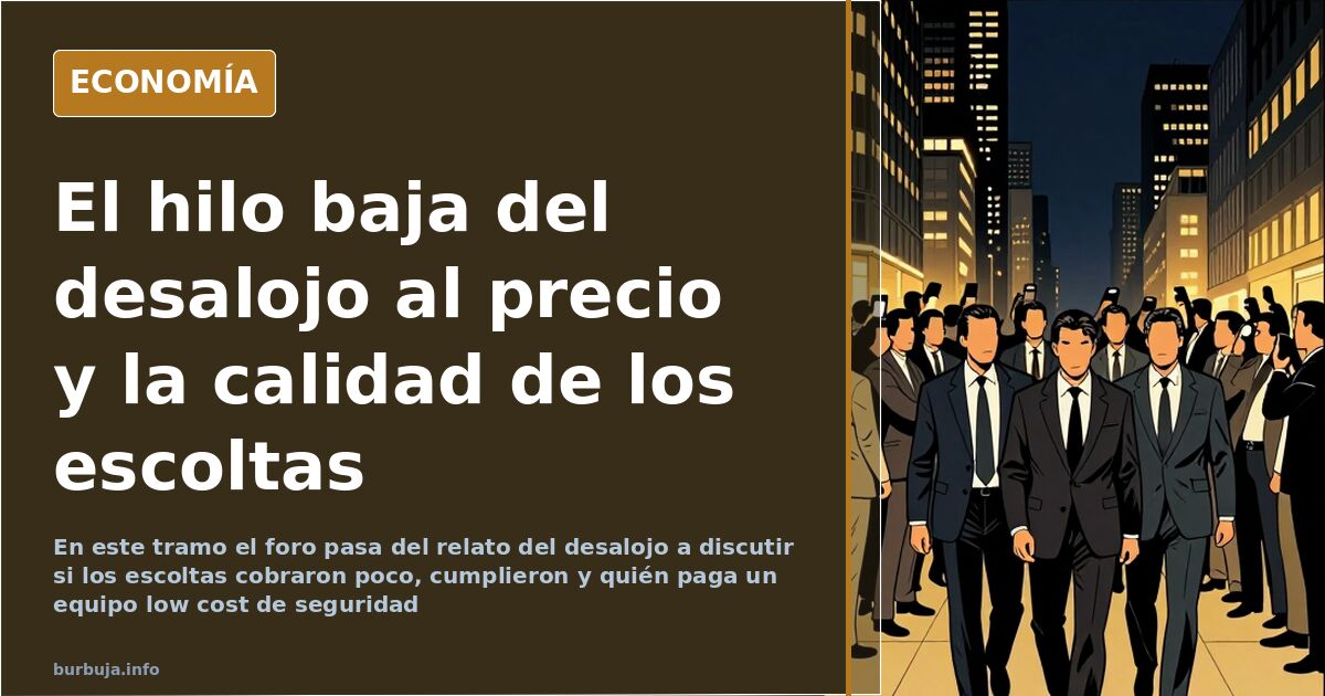 El hilo baja del desalojo al precio y la calidad de los escoltas