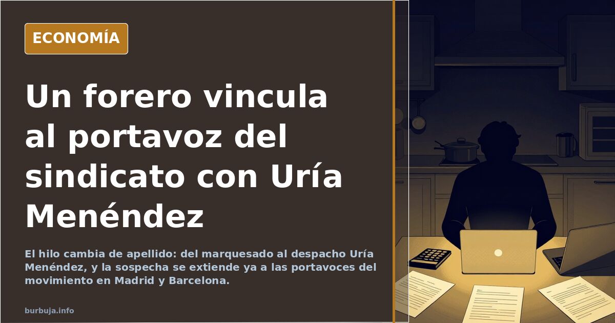Un forero vincula al portavoz del sindicato con Uría Menéndez