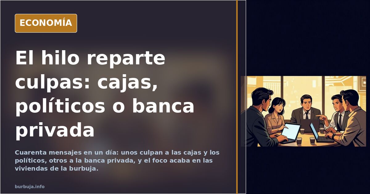 El hilo reparte culpas: cajas, políticos o banca privada