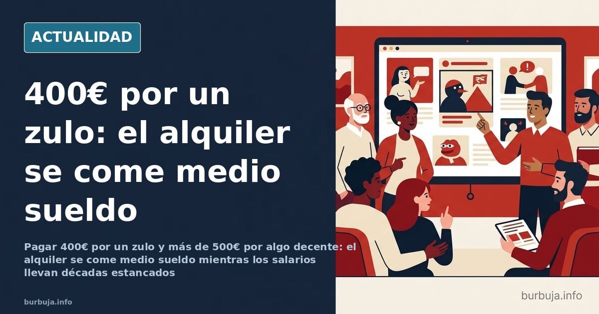 Persona joven comparando anuncios de alquiler en un portal inmobiliario con su nómina y facturas sobre la mesa