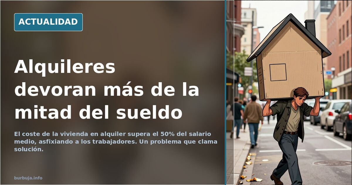 Digais lo que digais, es un abuso que más de la mitad de un sueldo random se vaya para el alquiler