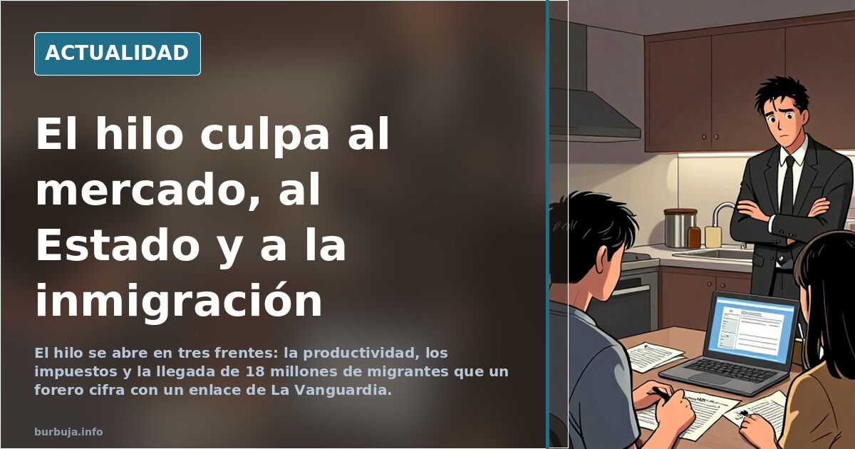 El hilo culpa al mercado, al Estado y a la inmigración