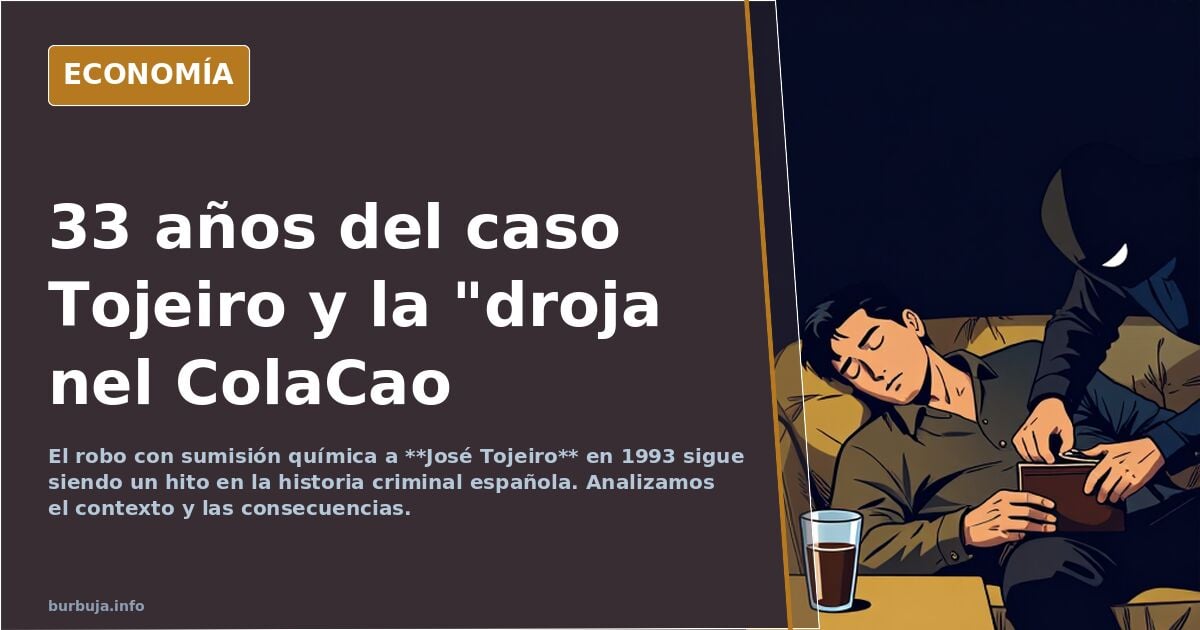 Sois viejos: 33 años han pasado ya desde que a Jose Tojeiro le robaron con el método de la droja nel ColaCao.