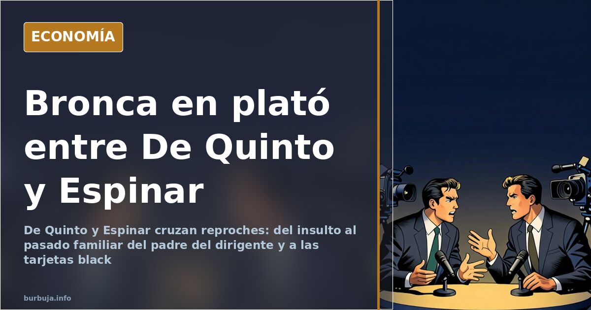 Dos figuras públicas enfrentadas en un plató de televisión durante un debate sobre las tarjetas black y la clase política