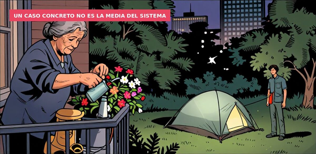Un caso concreto no es la media del sistema