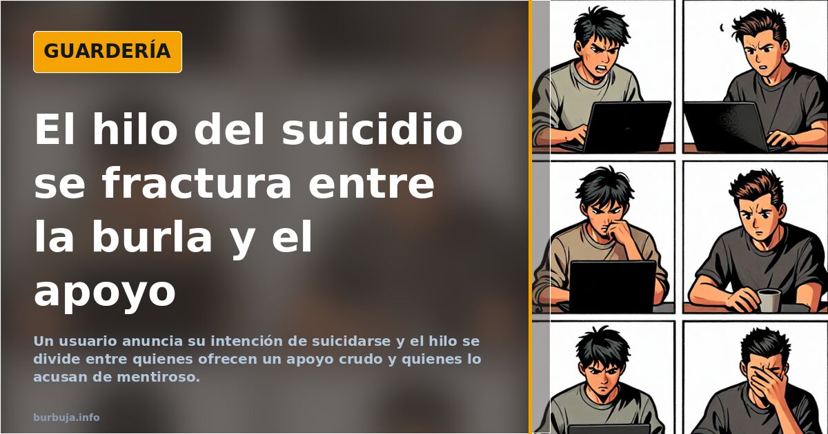 El hilo del suicidio se fractura entre la burla y el apoyo