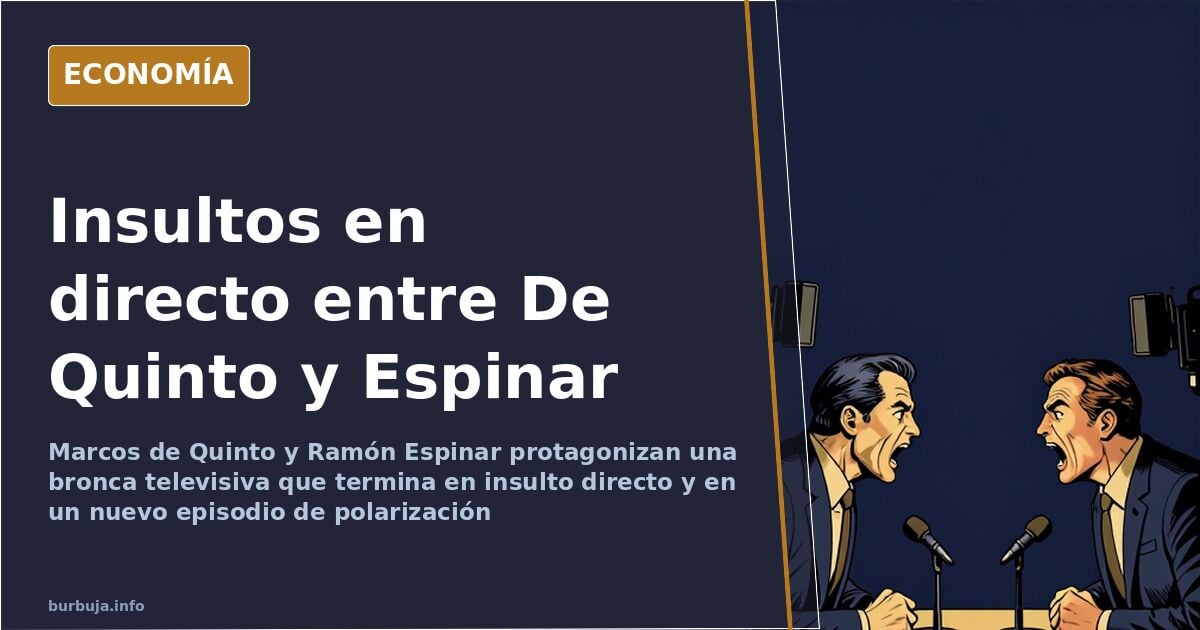 Dos expolíticos frente a frente en un plató de televisión durante un debate sobre vivienda y especulación inmobiliaria