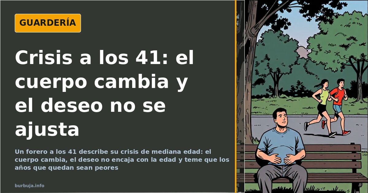 Hombre de 41 años reflexionando sobre el paso del tiempo y la crisis de la mediana edad