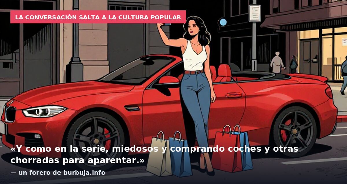 La conversación salta a la cultura popular: «Y como en la serie, miedosos y comprando coches y otras chorradas para aparentar.» — un forero de burbuja.info