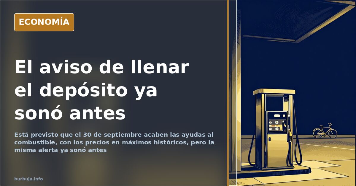 Surtidor de gasolina y diésel en una estación de servicio con precios históricos altos antes del fin de las ayudas