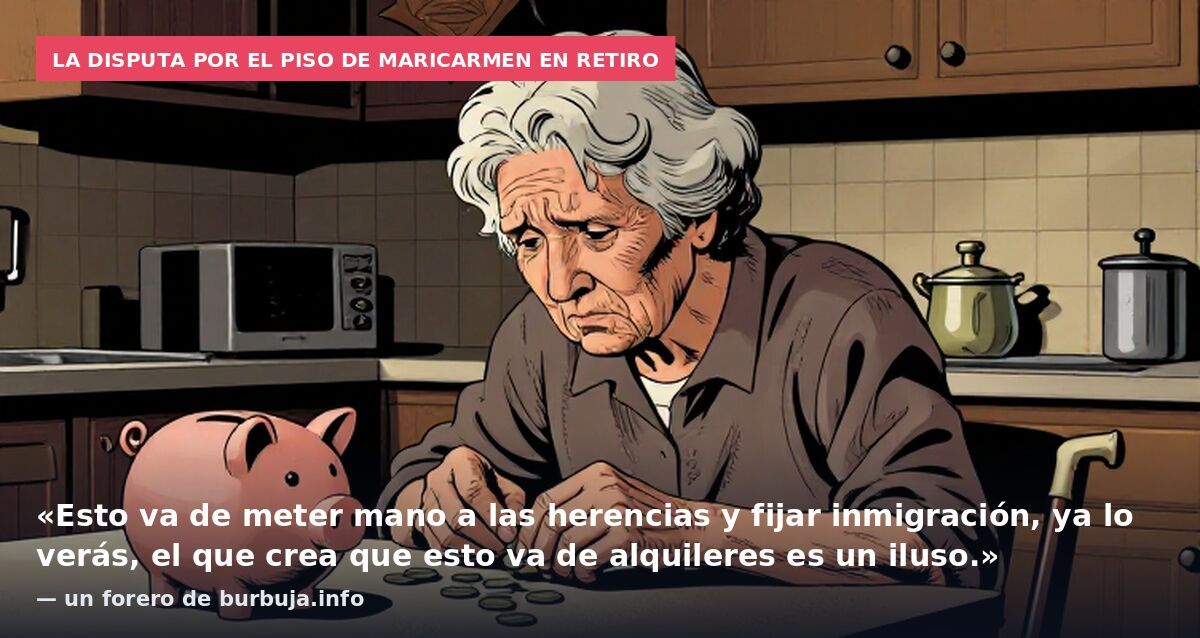 La disputa por el piso de Maricarmen en Retiro: «Esto va de meter mano a las herencias y fijar inmigración, ya lo verás, el que crea que esto va de alquileres es un iluso.» — un forero de burbuja.info