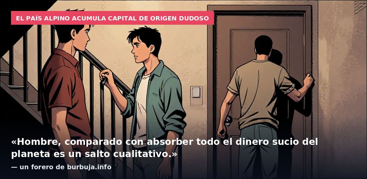 El país alpino acumula capital de origen dudoso: «Hombre, comparado con absorber todo el dinero sucio del planeta es un salto cualitativo.» — un forero de burbuja.info