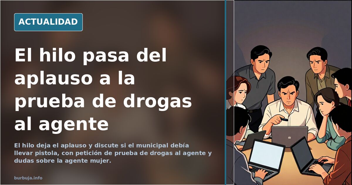 El hilo pasa del aplauso a la prueba de drogas al agente