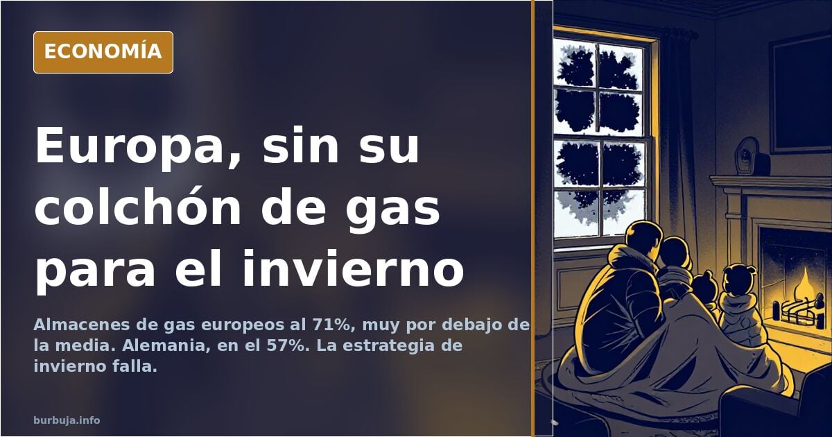 Europa tiene un grave problema con el gas: la antigua estrategia para sobrevivir al invierno ya no funciona