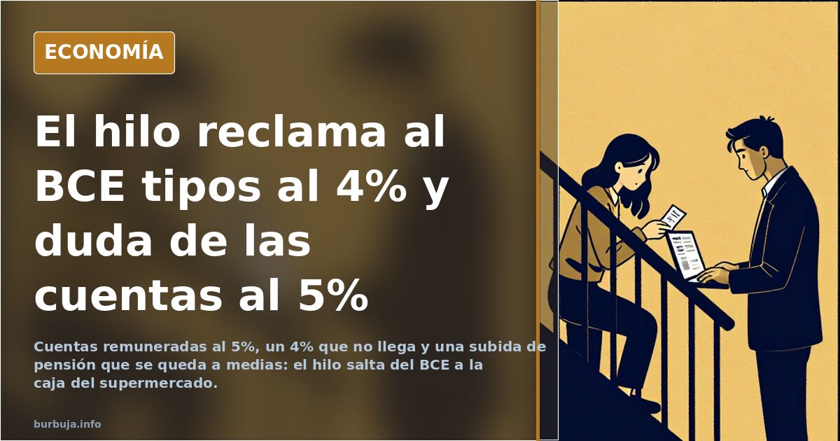 El hilo reclama al BCE tipos al 4% y duda de las cuentas al 5%