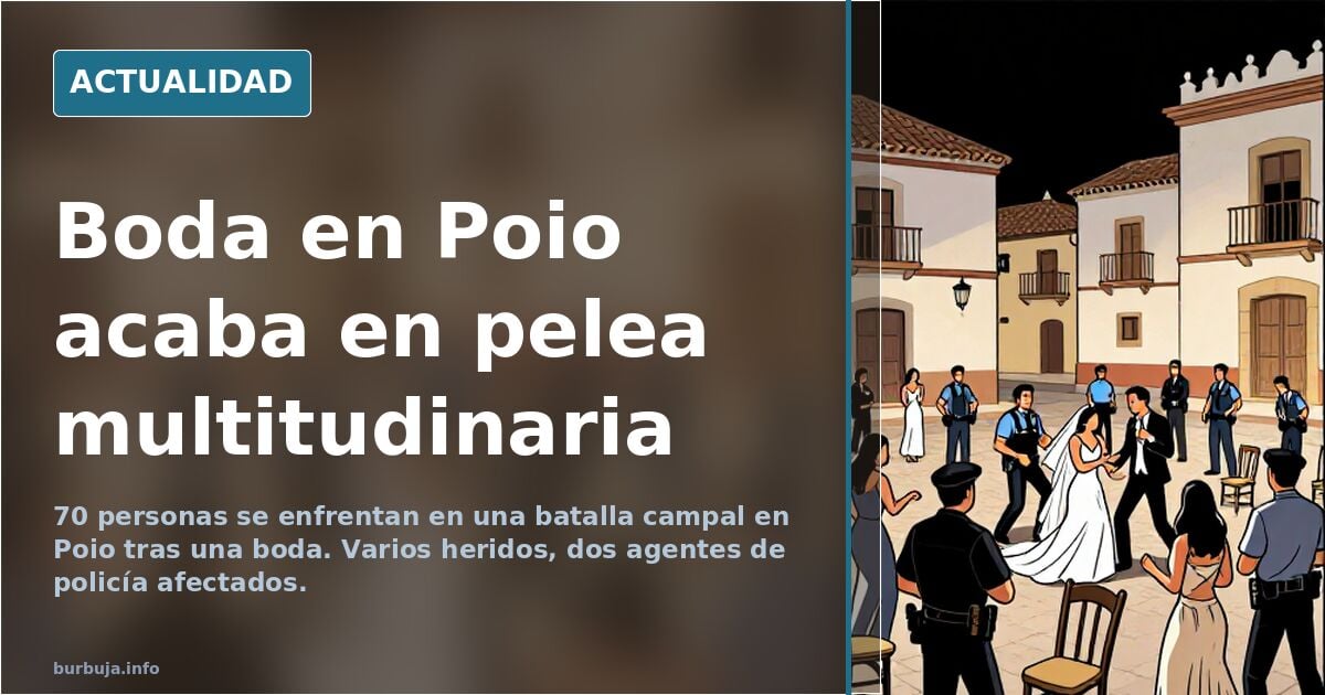 Una boda en Poio termina en una batalla campal con 70 implicados y varios heridos