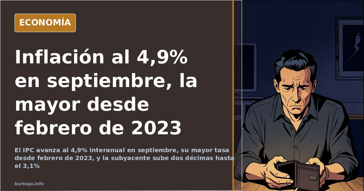 Ahorrador compara la rentabilidad de un depósito con la subida del IPC sobre una gráfica de inflación y tipos de interés
