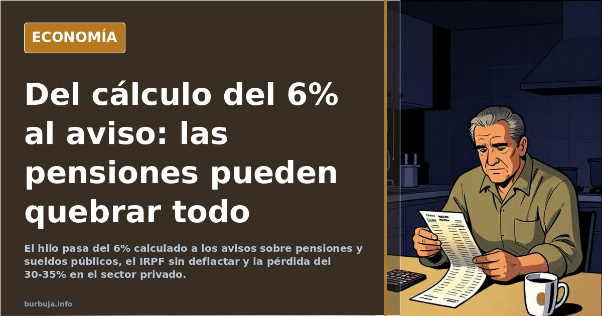 Del cálculo del 6% al aviso: las pensiones pueden quebrar todo