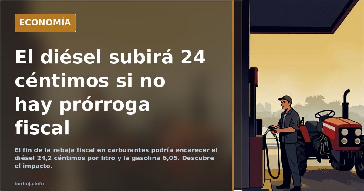 El diésel se encarecerá 24 céntimos por litro si el Gobierno no prorroga mañana la rebaja fiscal