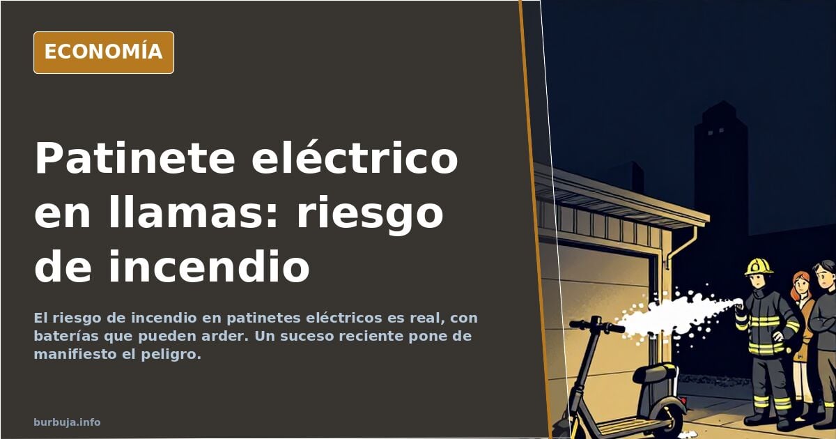 Patinete eléctrico en llamas. Mete eso en tu habitación, corre.