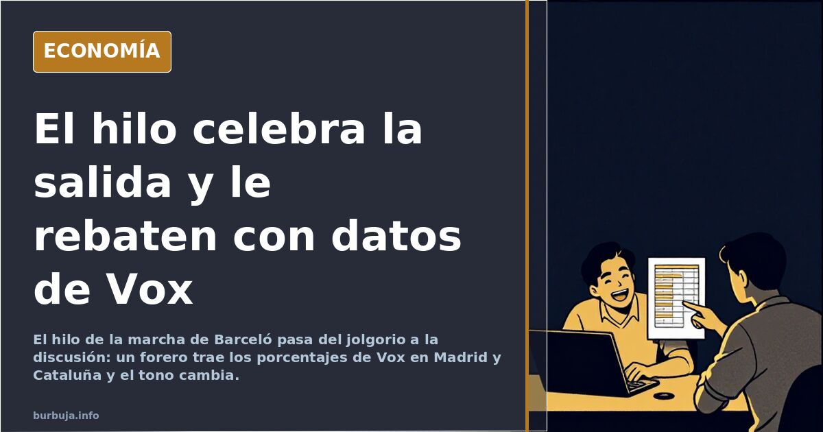 El hilo celebra la salida y le rebaten con datos de Vox
