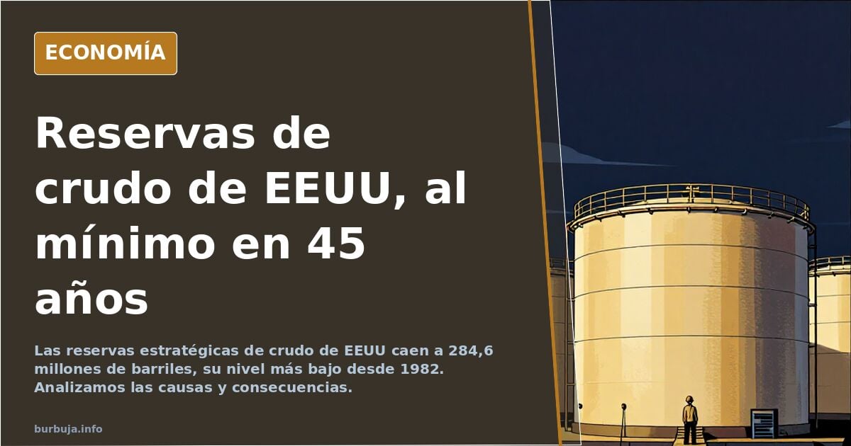 Las reservas estratégicas de crudo de EEUU a punto de hundirse a su mínimo en casi 45 años...