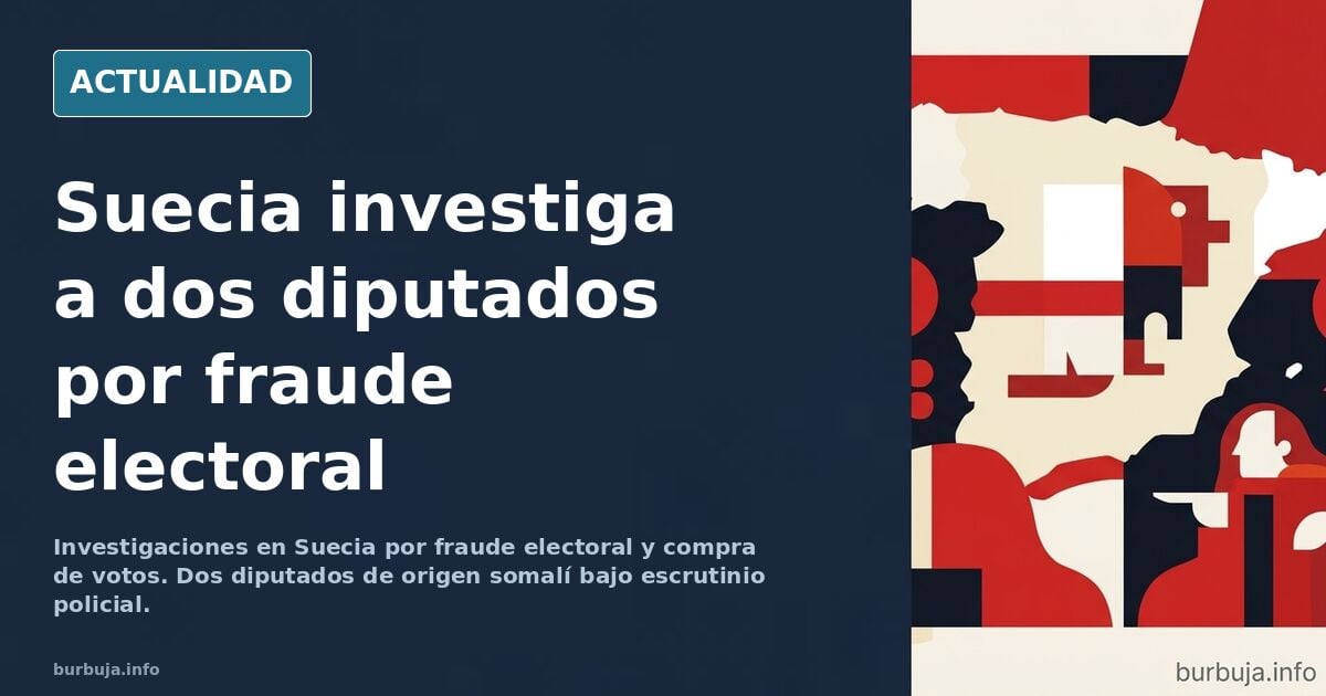 Investigan a candidatos de raices somalíes por embeleco en Suecia.
