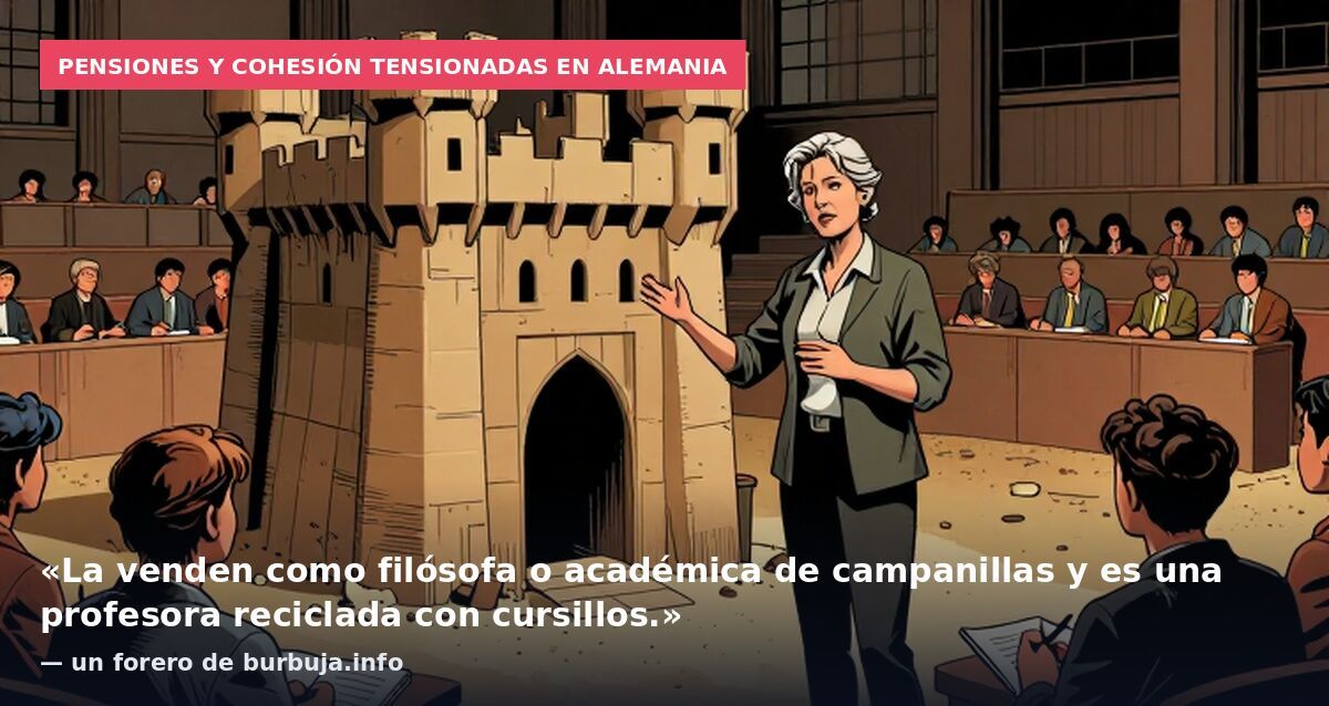 Pensiones y cohesión tensionadas en Alemania: «La venden como filósofa o académica de campanillas y es una profesora reciclada con cursillos.» — un forero de burbuja.info