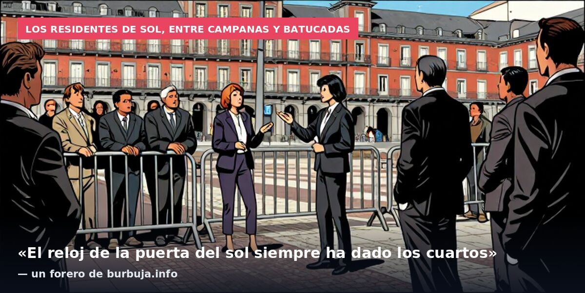 Los residentes de Sol, entre campanas y batucadas: «El reloj de la puerta del sol siempre ha dado los cuartos» — un forero de burbuja.info