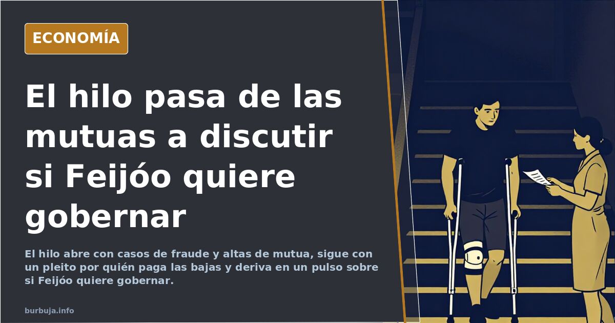 El hilo pasa de las mutuas a discutir si Feijóo quiere gobernar