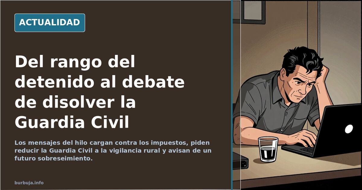 Del rango del detenido al debate de disolver la Guardia Civil