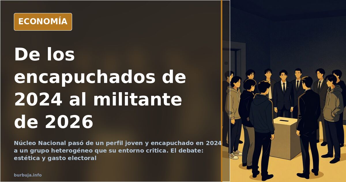 Imagen de integrantes de Núcleo Nacional, con la estética del movimiento entre 2024 y 2026