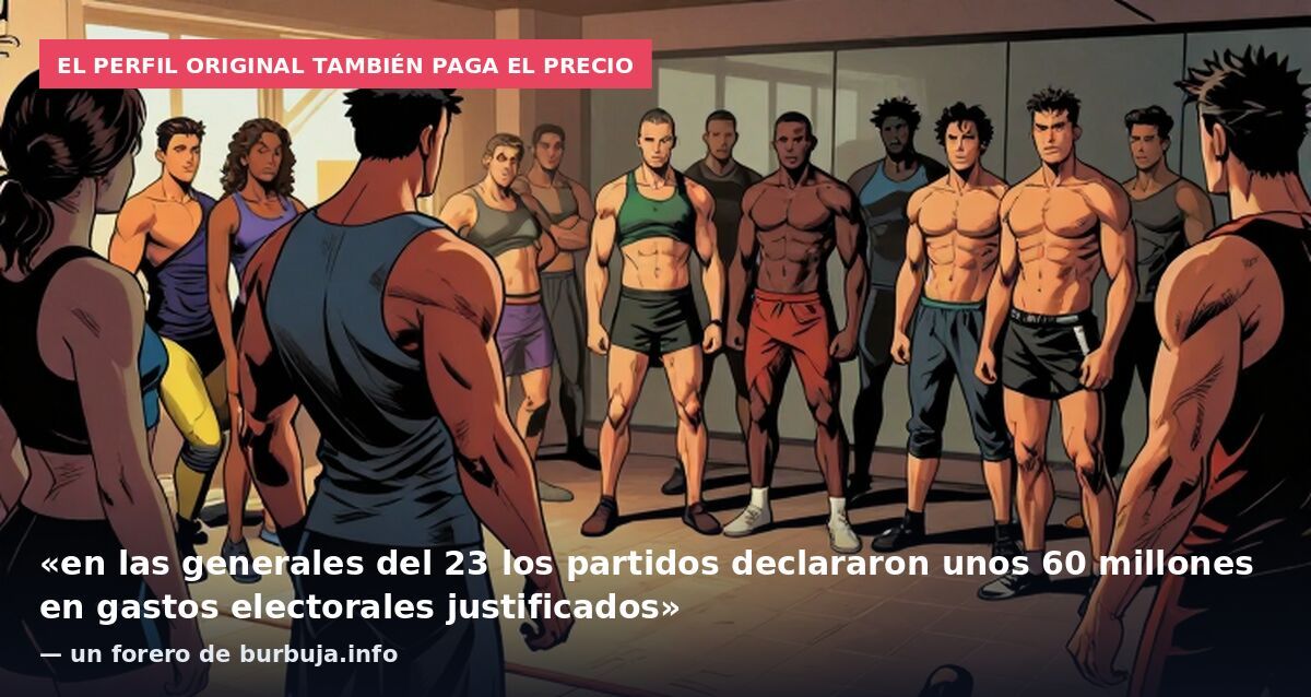 El perfil original también paga el precio: «en las generales del 23 los partidos declararon unos 60 millones en gastos electorales justificados» — un forero de burbuja.info