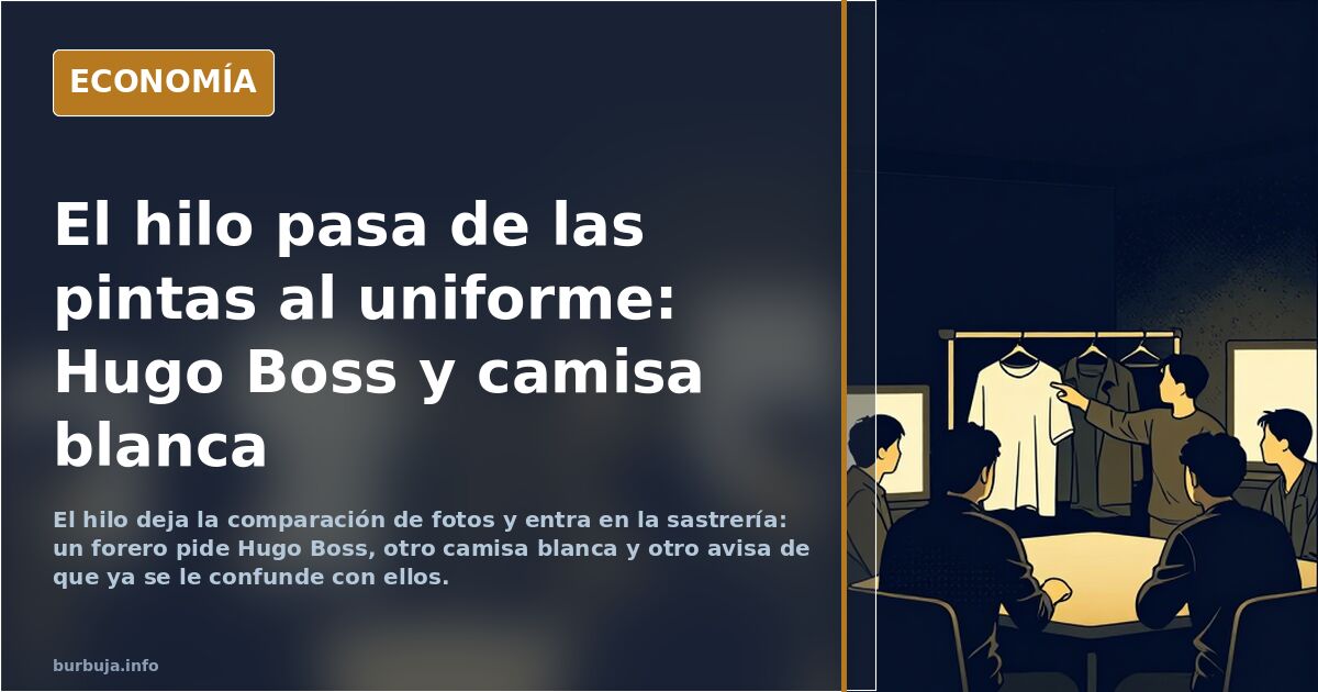El hilo pasa de las pintas al uniforme: Hugo Boss y camisa blanca