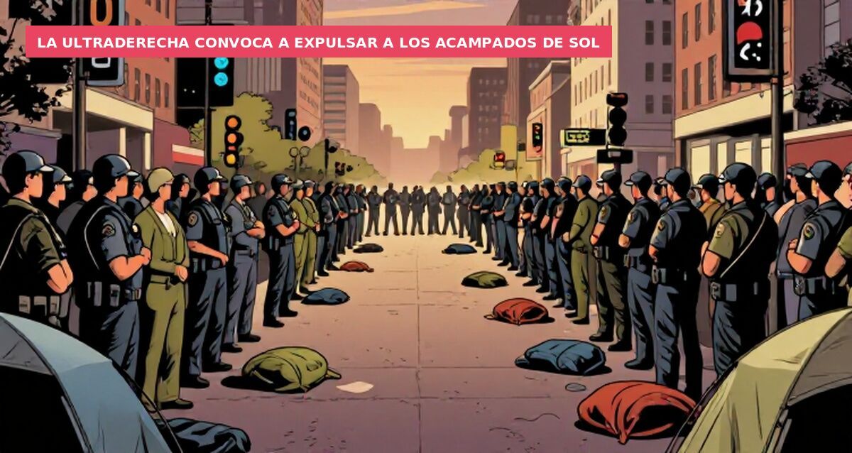 La ultraderecha convoca a expulsar a los acampados de Sol