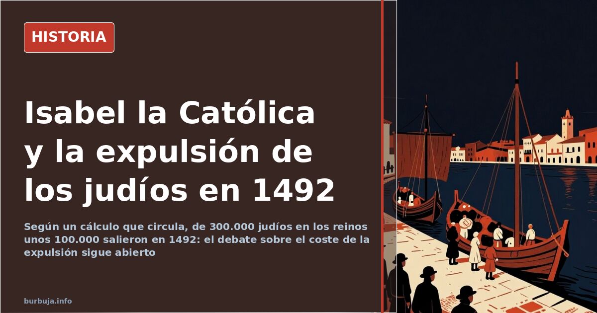 Mapa histórico de la Península Ibérica en 1492 con el trayecto de la expulsión de los judíos tras el Edicto de Granada