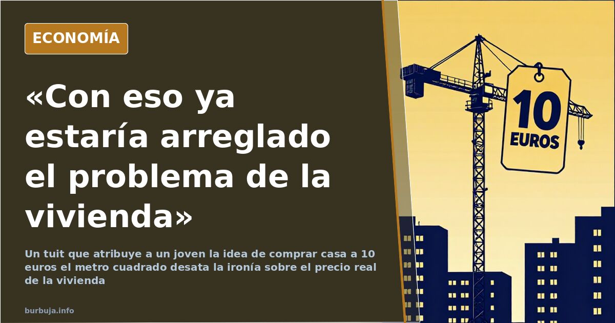 Fotograma del vídeo viral en el que un joven plantea vivienda a 10 euros el metro cuadrado