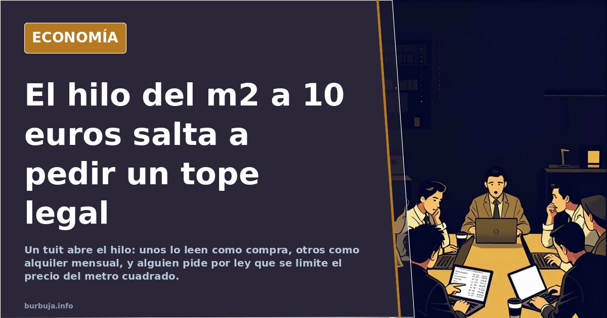 El hilo del m2 a 10 euros salta a pedir un tope legal