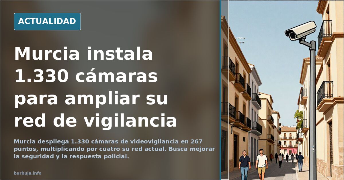 Murcia inicia el despliegue de una red de 1.330 cámaras de videovigilancia