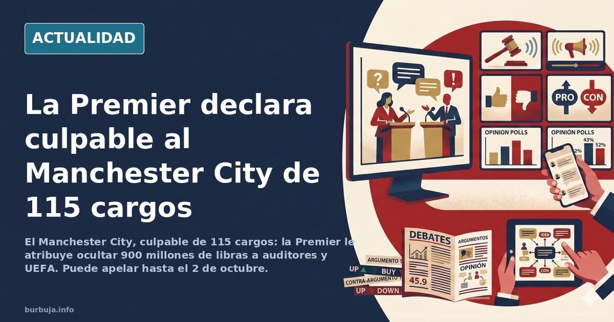 La Premier League declara culpable al Manchester City de "todos los cargos"