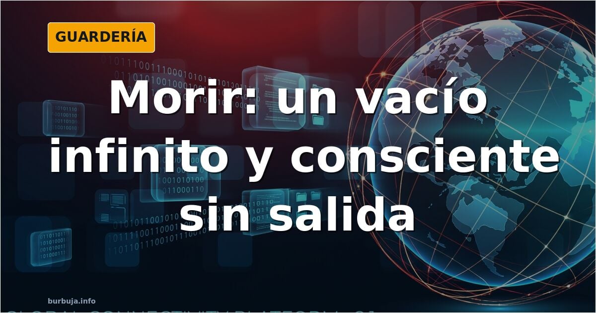 Ilustración de una figura flotando sola en un vacío oscuro y estrellado, imagen sobre qué pasa cuando mueres