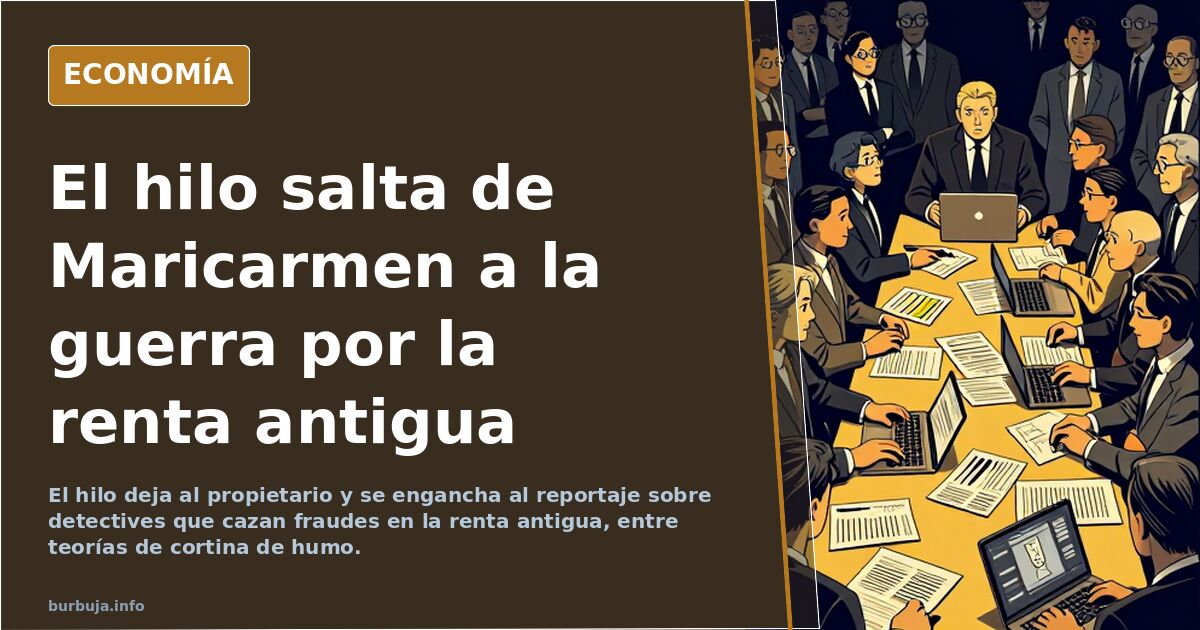 El hilo salta de Maricarmen a la guerra por la renta antigua