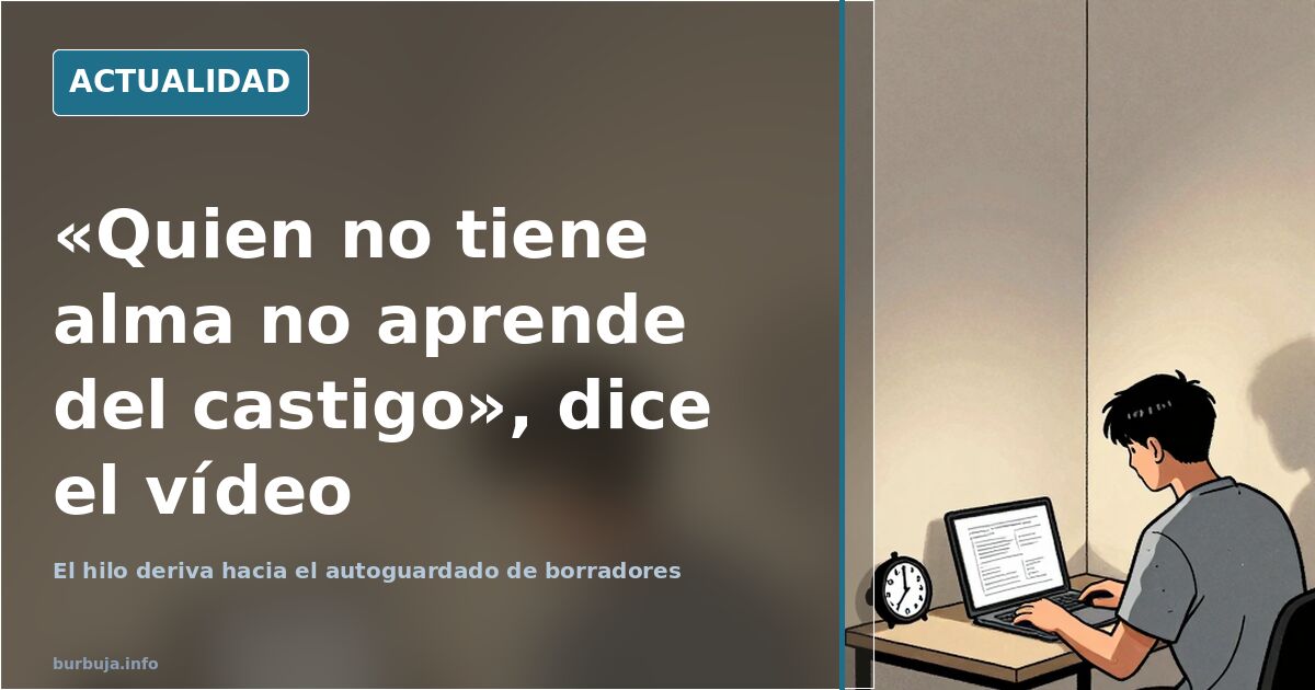 Pantalla con subtítulos automáticos en español sobre la tesis de la gente sin alma que no aprende del castigo