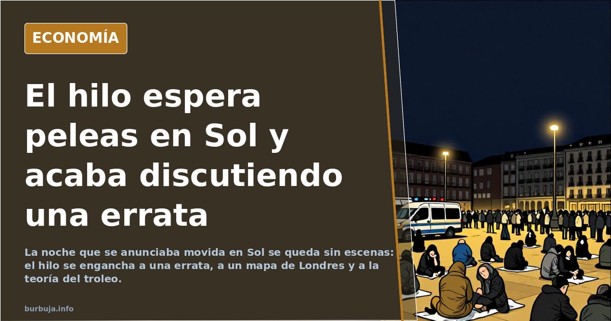 El hilo espera peleas en Sol y acaba discutiendo una errata