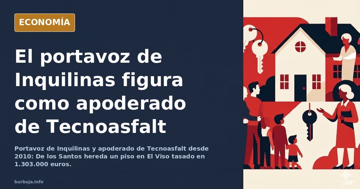El portavoz del Sindicato de Inquilinas figura desde hace 16 años como apoderado de Tecnoasfalt, una constructora