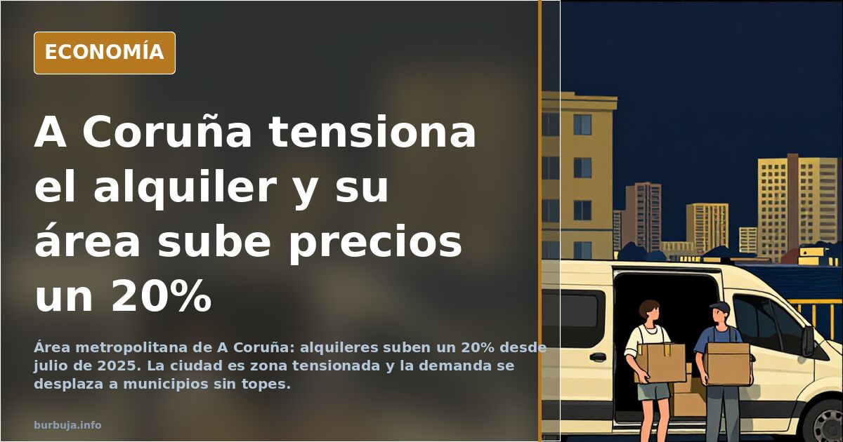La Coruña: la zona tensionada hunde los alquileres de larga duración y sube sus precios en las ciudades dormitorio próximas