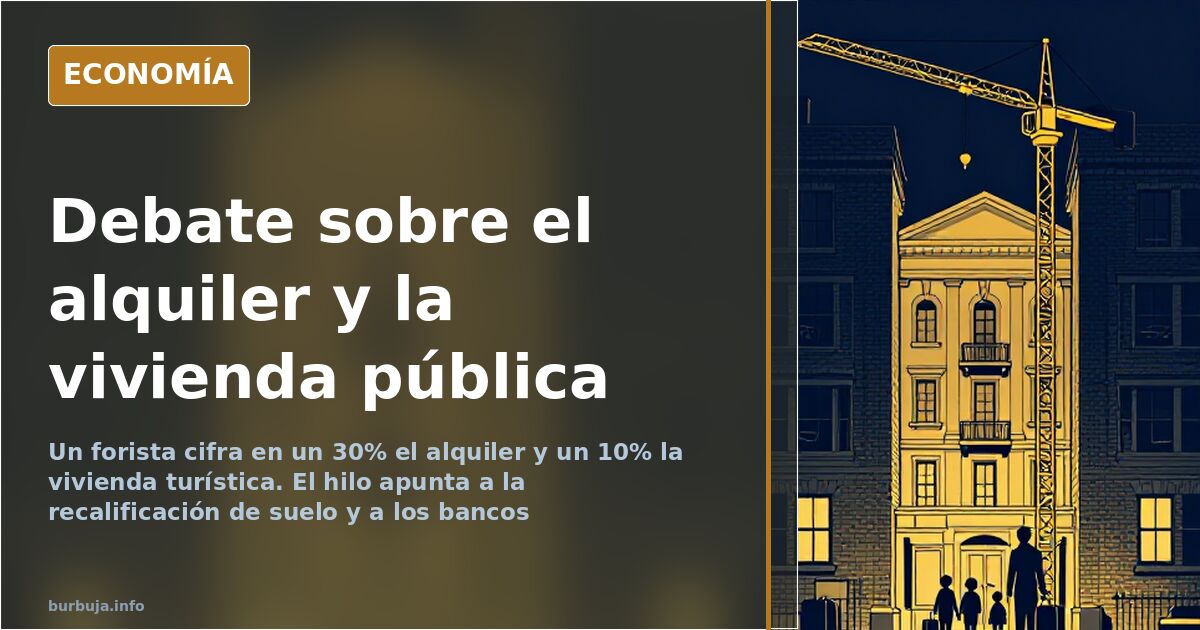 Fachadas de edificios de vivienda en una ciudad española; el debate cifra en un 30% el parque en alquiler y en un 10% el uso 