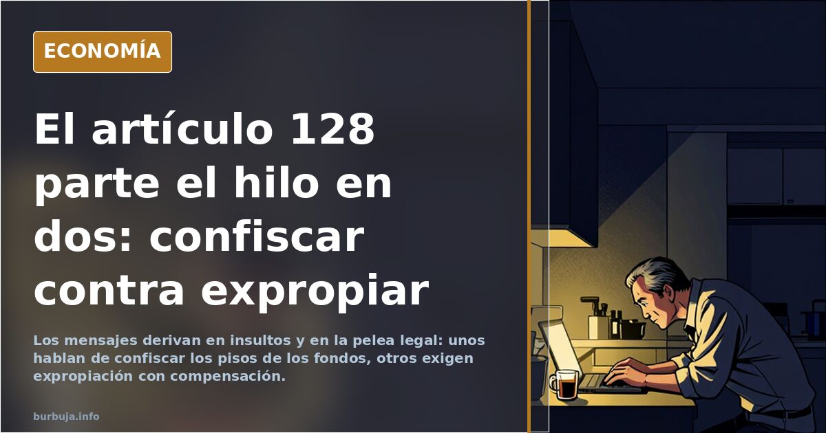 El artículo 128 parte el hilo en dos: confiscar contra expropiar