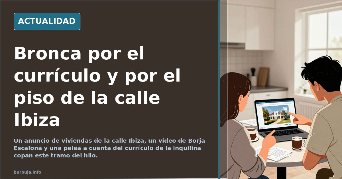 Bronca por el currículo y por el piso de la calle Ibiza